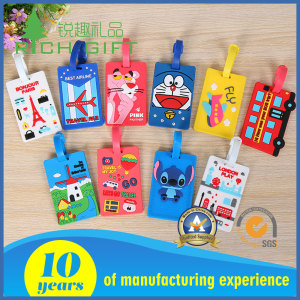 Customized Fashion Soft Rubber/PVC Luggage Tag for Travel Promotion Gifts