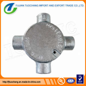 Circular Malleable Iron Cross Four Way Junction Box