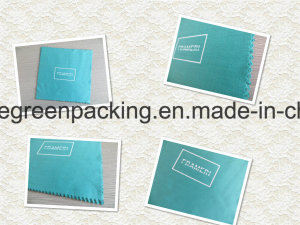 Green Color Microfiber Lens Cleaning Cloth with White Logo