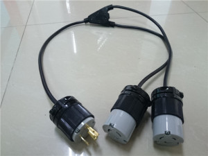 Power Extension Cable with 20A American Type Connector